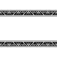 Geometric Aztecinspired Border With Empty Space For vector