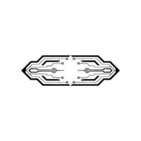 Futuristic Circuit Board, Minimalist Tech, Illustration vector