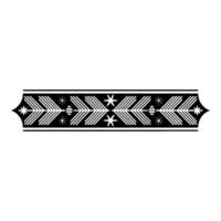 Geometric Holiday Banner, Silver Black Pattern On White vector