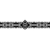 Geometric Leaf Border, Minimalist Black And White vector