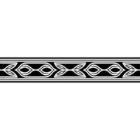 Abstract Black And White Ornament Band On White Background vector
