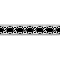 Black And White Intertwined Geometric Border, Element vector