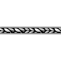Minimalist Leaf Border Elegant Black And White Pattern On Gradient vector