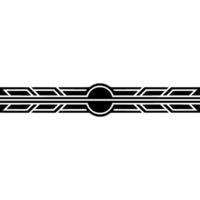 Geometric Border Element Modern Black White vector