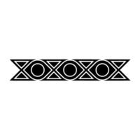 Geometric Pattern Border Black White Minimalist vector