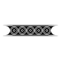 Minimalist Geometric Border Black White Circles Lines vector