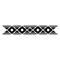 Minimalist Geometric Border With Tribalinspired Patterns On White Background vector