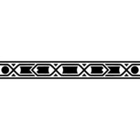 Black White Geometric Border Ornament On Gradient Background vector