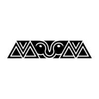Abstract Geometric Black White Decorative Border vector
