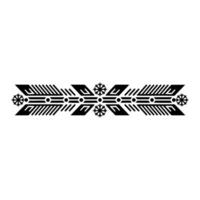Geometric Snowflake Border Illustration vector