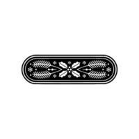 Minimalist Christmas, Black And White Ornament, Isolated vector