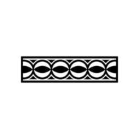 Geometric Black And White Border, Repeating Pattern On White Background vector