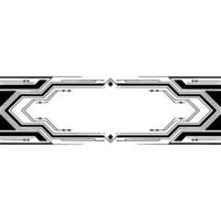 Futuristic Tech Banner Geometric Circuitry With Blank Space vector