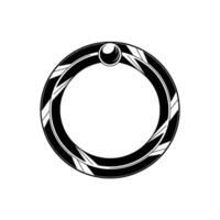 Abstract Geometric Circle, Minimalist Black And White vector