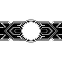 Futuristic Black And White Geometric With Circle And Blank Space vector
