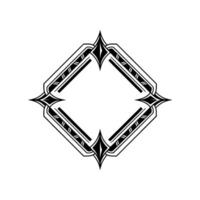 Art Deco Diamond Frame On White Background vector