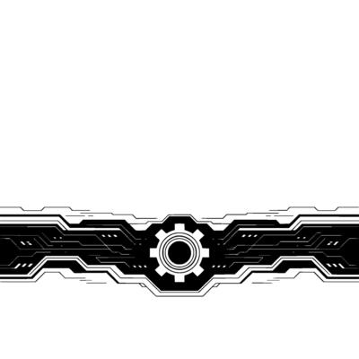 Abstract Tech Background Circuit Board With Gear Element