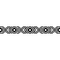 Minimalist Geometric Border Black And White Pattern On White Background vector