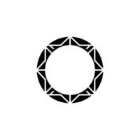 Minimalist Geometric Ring Black White For Logos And Branding vector