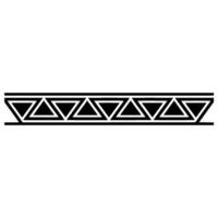 Geometric Triangle Border, Minimalist, Black And White, Decorative Element vector