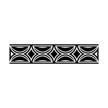 Geometric Black And White Border, Abstract Repeating Pattern, Decorative Element vector