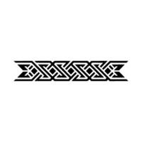 Geometric Celtic Knotwork Border In Black On White vector