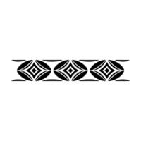Geometric Black Pattern Border On White, Decorative Element vector