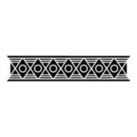 Geometric Black And White Border Element, Tribal Style vector