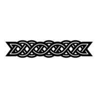 Celtic Knotwork Border Black And White Intertwined vector