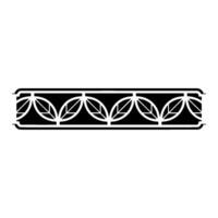 Geometric Leaf Border Minimalist, Elegant Pattern, Decorative Element vector