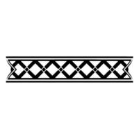 Geometric Border Black And White Pattern For Decoration vector