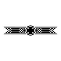 Geometric Art Deco Divider Black Pattern On White Background vector