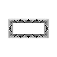 Geometric Black And White Frame, Elegant, Minimalist Style vector