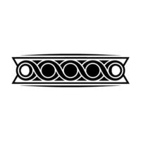 Intricate Black And White Celtic Border Element vector