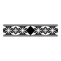 Black And White Geometric Border Element vector