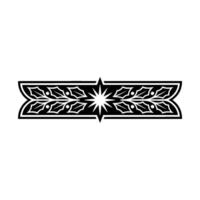 Elegant Black And White Christmas Border With Star Motif vector