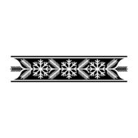 Black And White Winter Snowflake Border vector