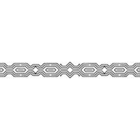 Abstract Geometric Pattern Border, Minimalist Black And White vector