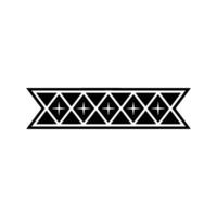 Minimalist Geometric Banner With Diamond Pattern, Black And White vector