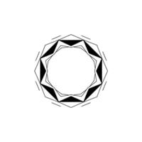 Geometric Minimalist Abstract Ornament In Black And White vector