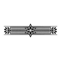 Elegant Black Border With Star And Floral Elements vector