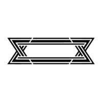 Black White Geometric Abstract Banner vector