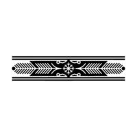 Minimalist Snowflake Border, Winter Ornament On White vector