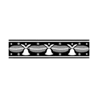 Elegant Black And White Christmas Border Bells And Snowflakes vector