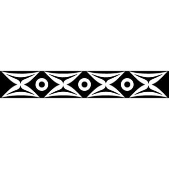 Abstract Geometric Border, Black And White Pattern On White Background vector