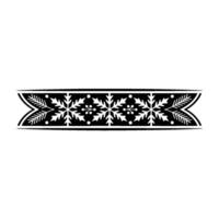 Elegant Black And White Snowflake Banner vector