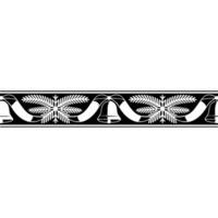 Elegant Monochrome Christmas Border Bells, Ribbons, Winter Elements vector