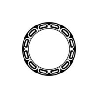 Minimalist Black Circle Element On White Backdrop vector