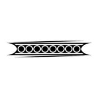 Minimalist Geometric Pattern Black And White Element vector