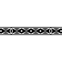 Geometric Black And White Border Ornament On White Backdrop vector